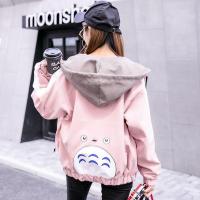 连帽外套少女春春秋季新款初中高中学生韩版BF原宿风宽松薄款上衣 衫伊格(shanyige)