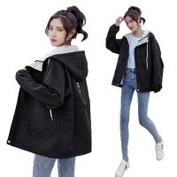 短外套女春秋装新款潮初中高中学生韩版宽松百搭学院风工装上衣 衫伊格(shanyige)