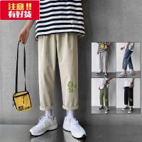 港风工装裤男宽松直筒休闲裤韩版潮流百搭裤学生阔腿青年九分裤子衫伊格