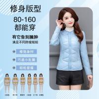 羽绒服女短款秋冬轻薄修身内胆加厚内穿中老年大码妈妈装外套上衣威珺