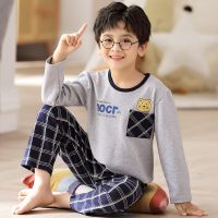 男孩睡衣长袖两件套3-9-11-12岁儿童睡衣男童小学生秋季7衫伊格