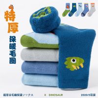 儿童厚袜子秋冬棉加厚加绒保暖毛圈袜男童袜卡通恐龙宝宝毛巾袜衫伊格