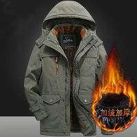 男装冬季加绒加厚棉衣中长款棉袄外套加厚保暖棉衣大码棉袄衫伊格