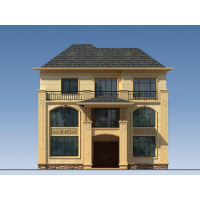 别墅设计图纸效果图ST384三层欧式豪华别墅自建房施工效果图纸全套湖南现代房屋结构—实物图纸