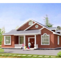 新版A260一层坡顶带阁楼别墅全套设计图纸14.04×11.34