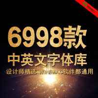 客户客户ps字体包 英文中文字体下载美工广告素材mac毛笔艺术字体库(客户评()