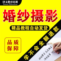 拍摄外景摄影室内外婚纱摄影影楼后期调色人像写真技巧学习教程 全额支付()