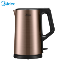 美的(Midea)电水壶MK-SH07E301 热水壶手冲壶咖啡壶茶艺壶电壶双层防烫开水壶304不锈钢 1000W大功率