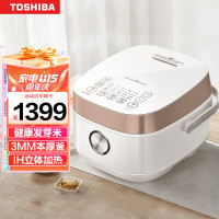 东芝(TOSHIBA)电饭煲4l大容量IH智能电饭锅预约功能2-6人家用进口备长炭 RC-15HNC(W)