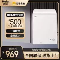 海尔(Haier)卧式冷柜冰柜家用100L容量一级能效冷藏冷冻节能省电餐饮饭店便利店家用商用 BC/BD-100GHZT