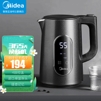 美的(Midea)电水壶烧水壶双层不锈钢多段控温双层不锈钢大屏实显电热水壶MK-SHE1550