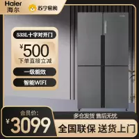 统帅(Leader)海尔出品十字对开门电冰箱一级能效双变频 533升大容量风冷无霜BCD-533WGLTDD9G9U1