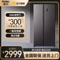 海尔(Haier)538升对开门嵌入冰箱 一级双变频节能 精控多路送风 智+魔方视窗 BCD-538WGHSSEDB9