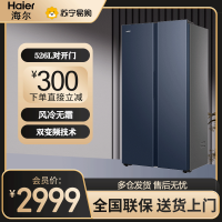 海尔(Haier)526升对开门冰箱大容量风冷无霜变频净味保鲜大冷冻力家用超薄冰箱BCD-526WGHSSEDB9