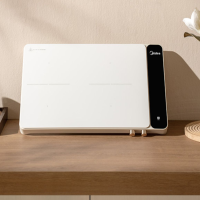 美的电磁炉双灶台式双头灶具无火电磁灶厨房家用爆炒火锅聚餐白色MC-ZHE2215