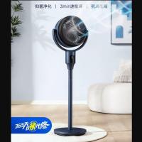 美的(Midea)“直流变频”360°摇头空气循环扇家用落地扇除菌净化扇台式柔风电风扇轻音节能桌面小型风扇GDG24ZR