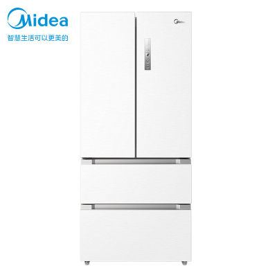 美的(Midea)19分钟急速净味508升变频一级能效法式四开门多门白色冰箱家用大容量智能BCD-508WTPZM(E)