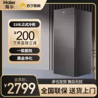 海尔(Haier)立式无霜冰柜一级能效电脑温控全温区冷藏冷冻保鲜立式冷冻柜BD-210WGHS9