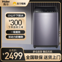 海尔(Haier)波轮洗衣机10公斤容量 全自动家电 脱水机 直驱变频电机 双动力防缠绕 ES100B35Mate5