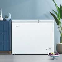 海尔(Haier)卧式冰柜213升冷柜 大冷冻小冷藏冰箱 双温储鲜双重抗菌 100h断电保护FCD-213GHXPD
