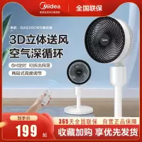 美的(Midea)电风扇空气循环扇家用遥控节能落地扇涡轮循环送风易拆洗电扇宿舍客厅台式桌面两用 GAG20CWS