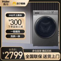 海尔(Haier)滚筒洗衣机全自动单洗初色系列 10公斤大容量超薄变频家用宝藏内筒一级能效 EG100H39S