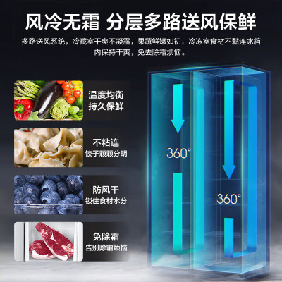 海尔(Haier)620升双变频对开门冰箱家电风冷无霜家用大容量双门两门BCD-620WGHSSEDWV