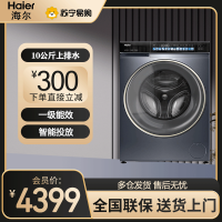 海尔(Haier)滚筒洗衣机全自动 云溪系列10公斤大容量 活水精华洗 超薄家用一级能效 EG100BD176L
