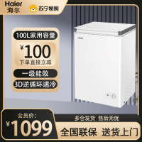 海尔(Haier)100L深冷-30℃低霜节能冷柜 150h断电保护 3D逆循环速冷BC/BD-100GHW9D