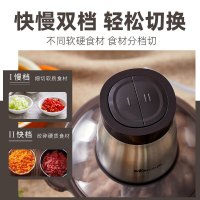 小熊(Bear)绞肉机家用绞馅机碎肉机电动多功能肉馅搅拌料理机小型打肉饺肉蒜泥器2L 加厚玻璃杯QSJ-D03W5