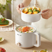 小熊(Bear)便携式电煮锅小型1-2人用小火锅学生宿舍出差旅行旅游手柄可折叠小电锅泡面烧水带蒸笼 DRG-K17U6