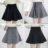2018秋冬新款韩版百搭学生呢子裙 蓬蓬裤裙 半身裙子高腰毛呢短裙女
