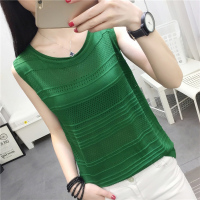 春夏季女装宽松外穿无袖大码吊带小背心内搭镂空打底衫上衣女臻依缘