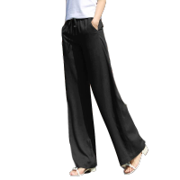 2019春夏季新款大码阔腿裤韩版高腰直筒休闲裤宽松显瘦九分裤子女 臻依缘