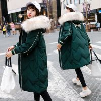 棉衣女韩版宽松加厚冬装新款大毛领棉服修身显瘦印花外套袄潮臻依缘