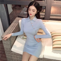 秋冬旗袍年轻款 少女复古改良版修身显瘦收腰性感长袖包臀连衣裙臻依缘