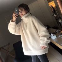 秋冬季羊羔绒卫衣女ins超火的慵懒风韩版宽松加绒加厚学生外套潮臻依缘