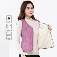 保暖加厚加绒马甲女冬季短款韩版羽绒棉背心女轻薄打底羊羔绒马夹臻依缘