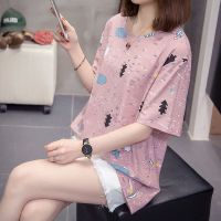 加肥加大码女装夏装新款短袖T恤女显瘦胖mm遮肚上衣斤臻依缘