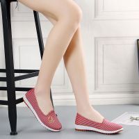 2020春季新款低帮鞋布鞋女格子牛筋底浅口平底休闲孕妇鞋衫伊格(shanyige)