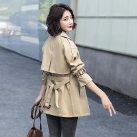 风衣女2021新款韩版宽松秋季休闲矮小个子短款春秋英伦中长款外套 臻依缘
