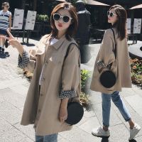 双层有里布外套女2021流行初秋新款韩版学生宽松工装短款风衣ins 臻依缘