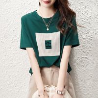棉短袖t恤女2021夏季年新款半袖宽松设计感打底衫内搭体恤上衣 臻依缘