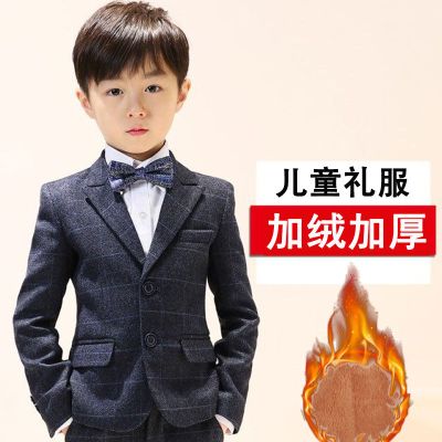 儿童西装套装男童花童礼服钢琴演出服中大童韩版小孩西服外套秋冬臻依缘