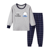 春秋季儿童 睡衣女童纯色棉男童家居服套装 宝宝家居服小孩秋衣秋裤