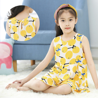 新款夏季儿童睡裙小女孩薄款棉绸睡衣中大童女童绵绸公主裙连衣裙臻依缘