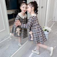 女童秋装连衣裙2020新款韩版小女孩洋气格子童装儿童秋季公主裙子臻依缘