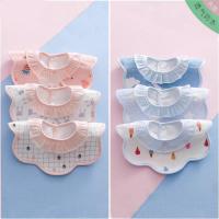 婴儿口水巾360度可旋转宝宝棉质防水透气围嘴儿吐奶口水围兜臻依缘