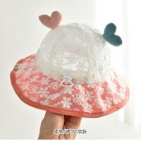 女宝宝帽子可爱超萌网眼帽公主帽春夏渔夫帽儿童防晒薄款太阳帽臻依缘