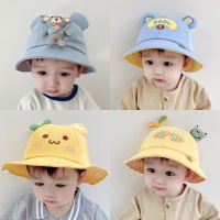 宝宝帽子薄款秋冬季儿童女童可爱超萌盆帽男童洋气时尚百搭渔夫帽臻依缘